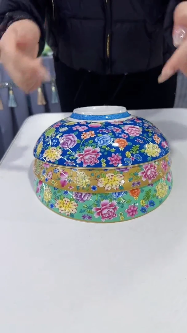 【闪购商品】瓷片景德镇元宝盘3个混色