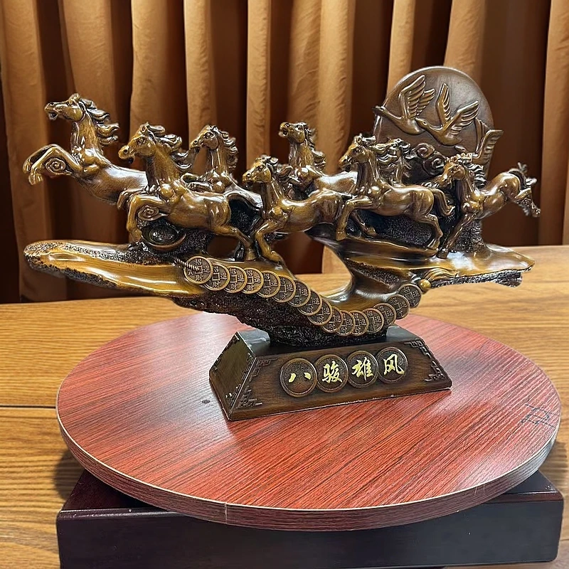 八骏雄风八骏马摆件书房酒柜送人送礼装饰摆件  SPL