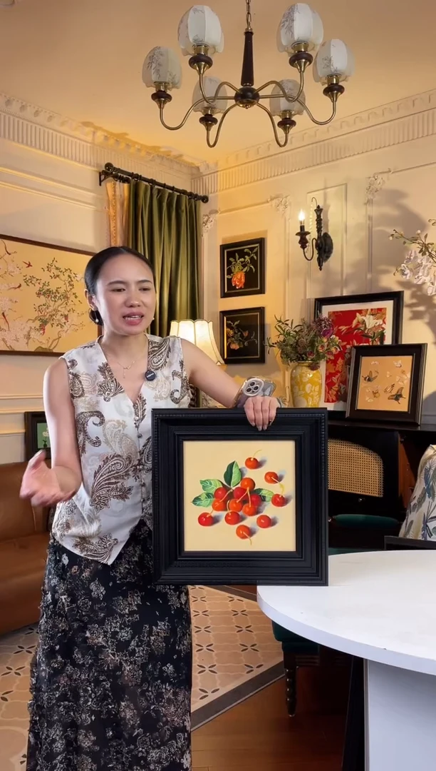 竖款方形 40*40樱桃