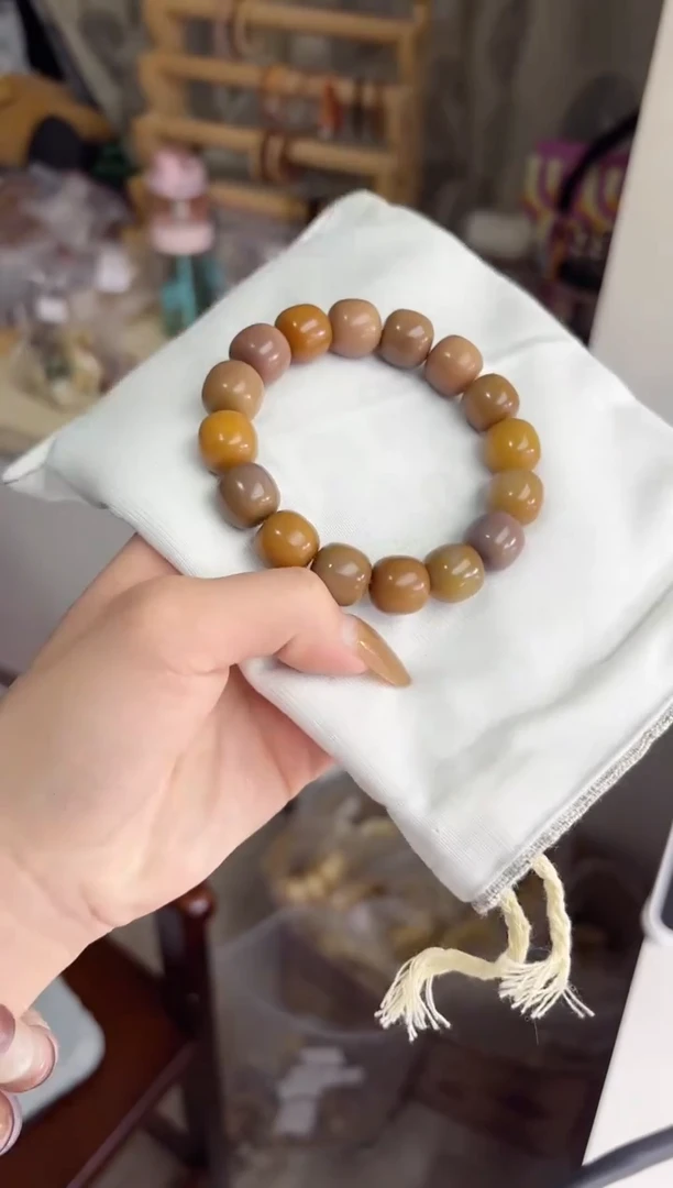 手串菩提根/象牙果沐r82紫美人干磨桶珠13*14mm手串