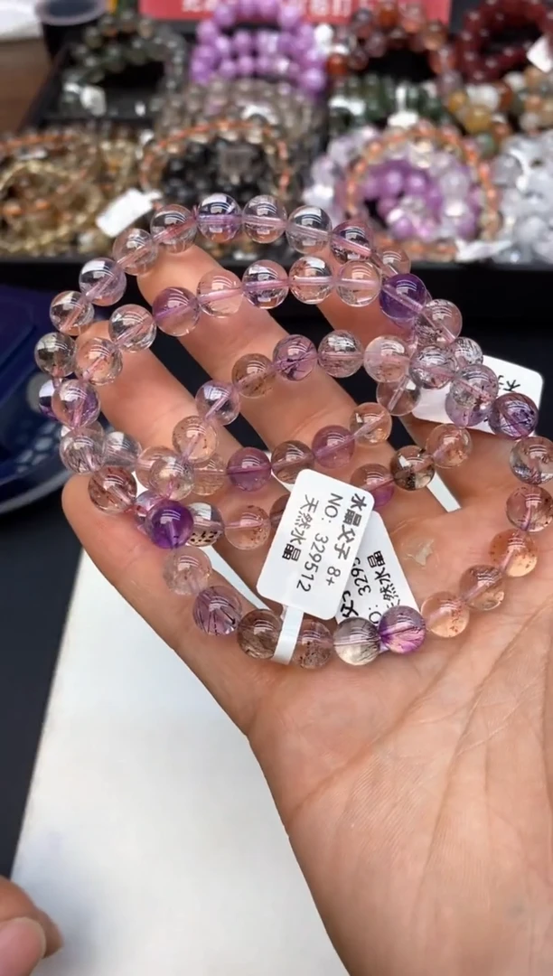 水晶手串未镶嵌46仙女超七8mm+ 多样性发其一