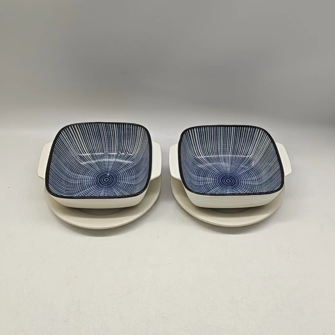 5519（碗口径12 高5 碟口径14.5 高2）陶瓷两碗两碟B13