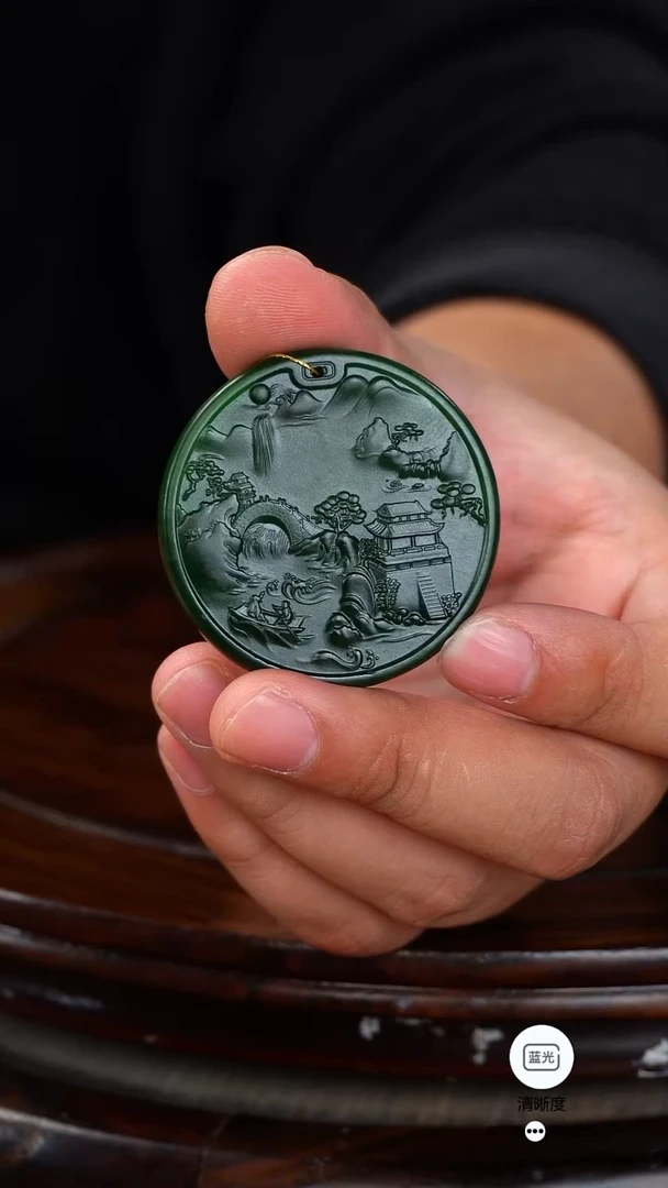 未镶嵌和田玉挂件002【防拍】山水之间