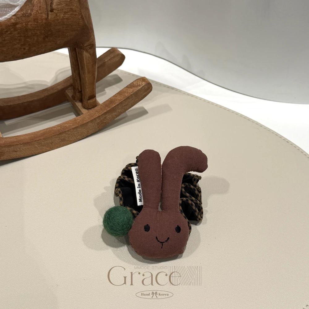 「兔子格子」韩国26新年百搭发绳发圈肠圈丸子头