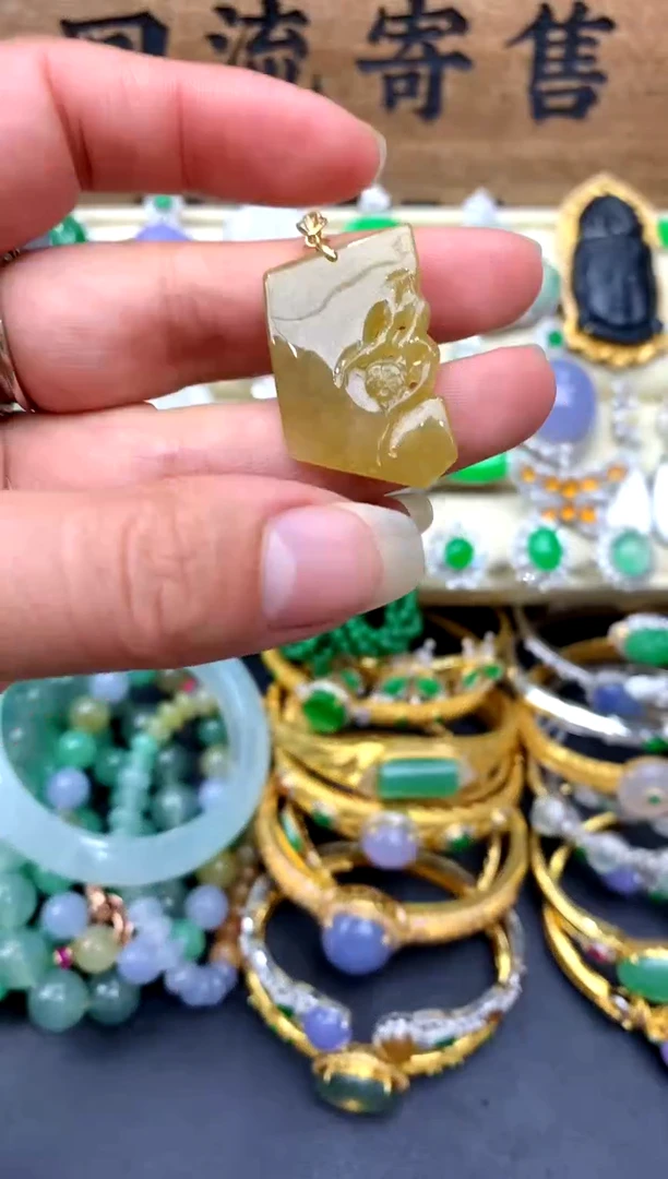 【闪购商品】翡翠颈饰18K金镶嵌77-中国好珍宝