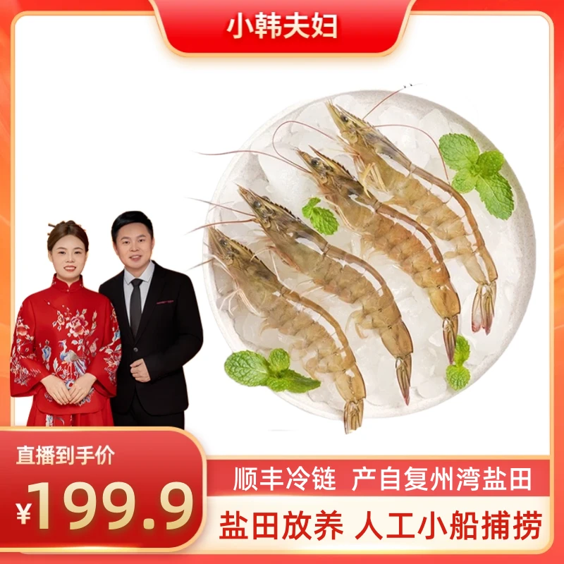 【壮元海】复州湾盐田虾约30-40只/斤*6斤嫌小勿拍!保鲜不保活