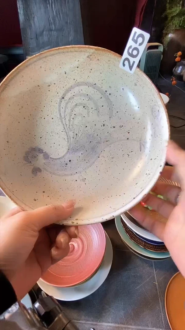 【闪购商品】碗265 手工手绘鸡画片盘