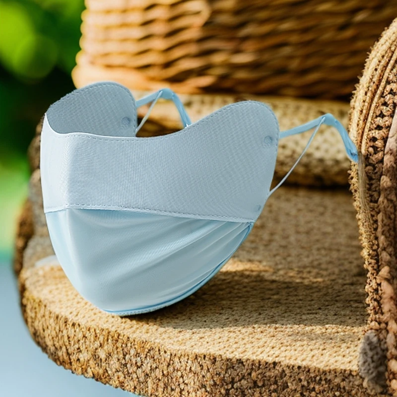 防晒口罩女高颜值透气护眼角防紫外线显脸小遮阳夏季冰丝薄款面罩