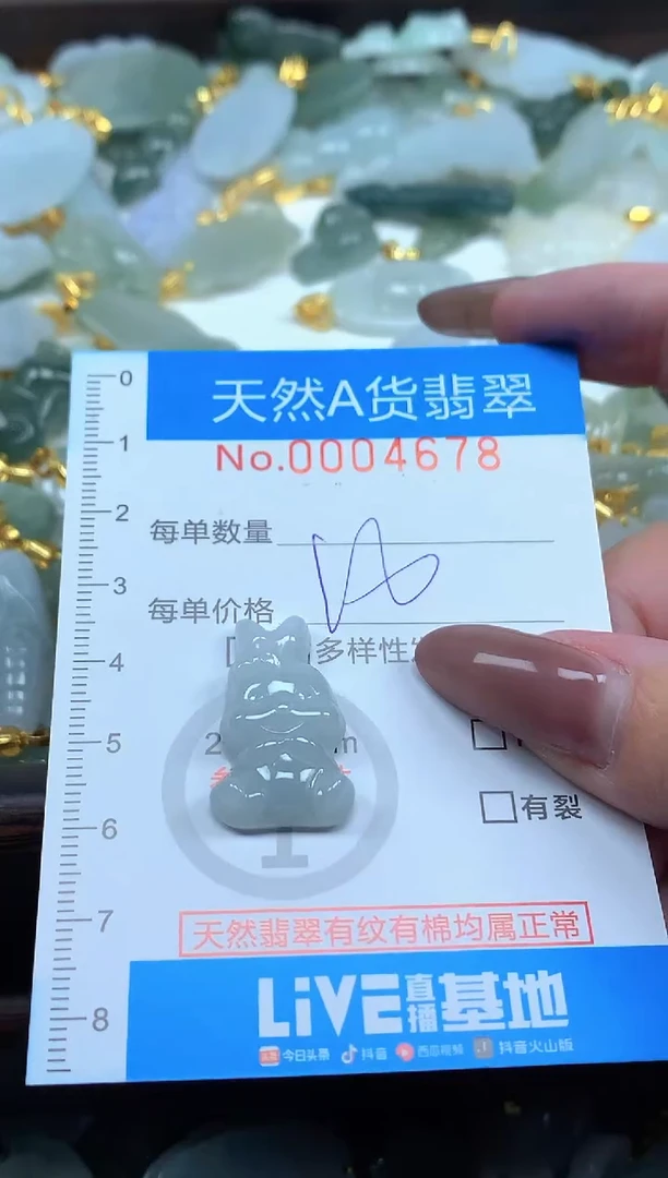 颈饰未镶嵌翡翠净货挂件-4678