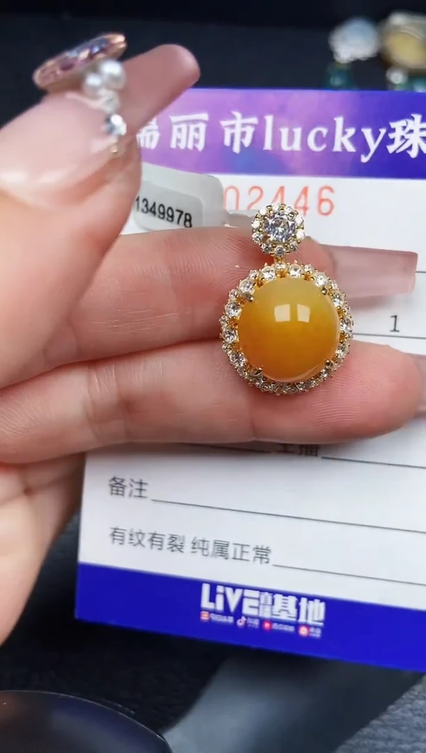 翡翠银S925镶嵌颈饰2446