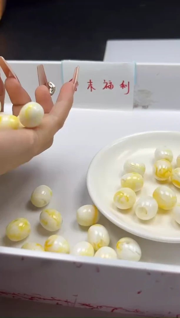 蜜蜡颈饰未镶嵌w2393骨瓷白桶珠16*14mm*6颗