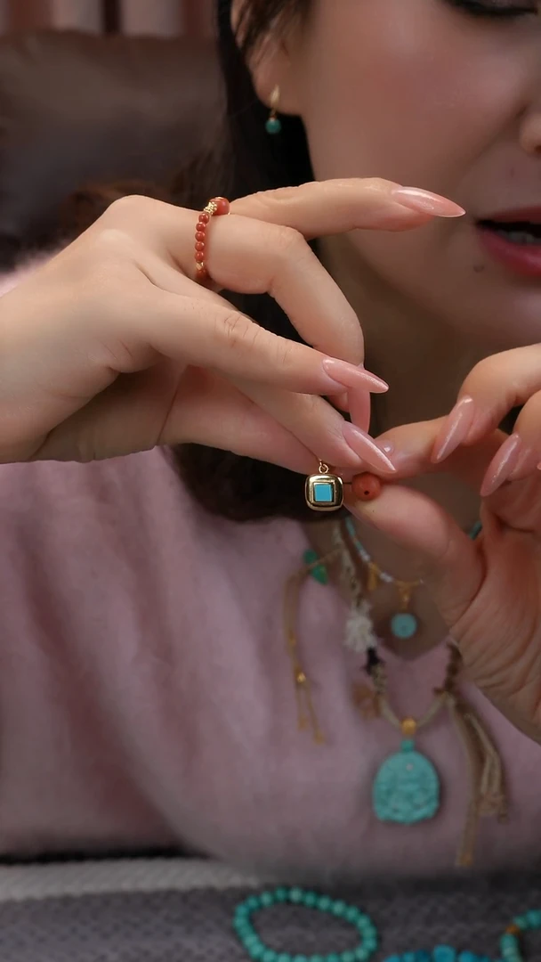 吊坠(不含链)银S925镀金镶嵌南红玛瑙11111