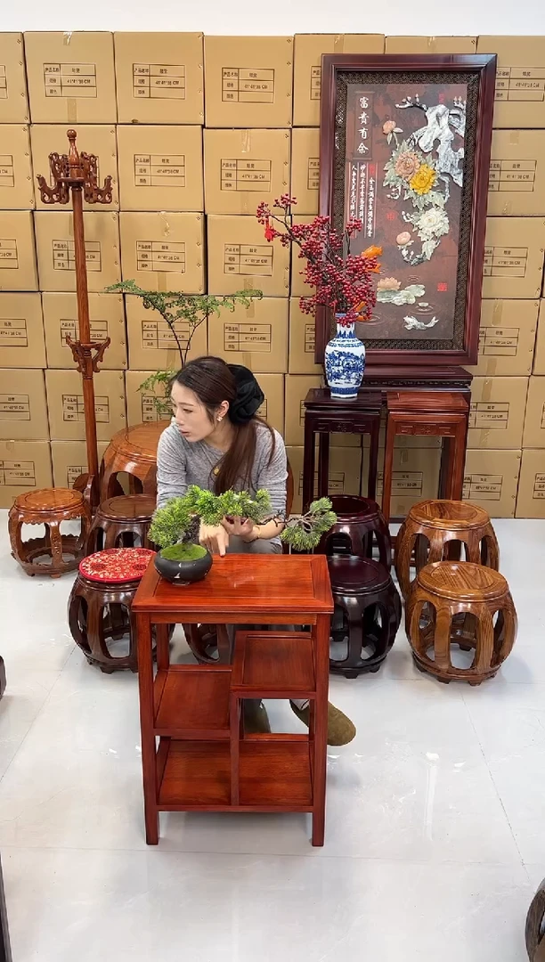 花梨木类家具刚果花梨多层置物几