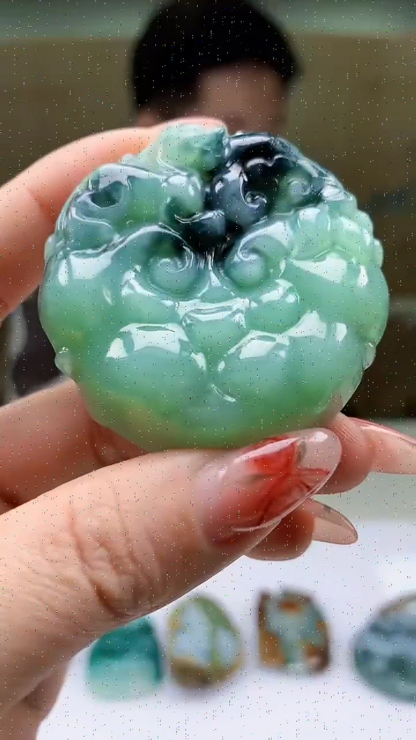 【闪购商品】定制翡翠未镶嵌4917ty-毛货挂件9