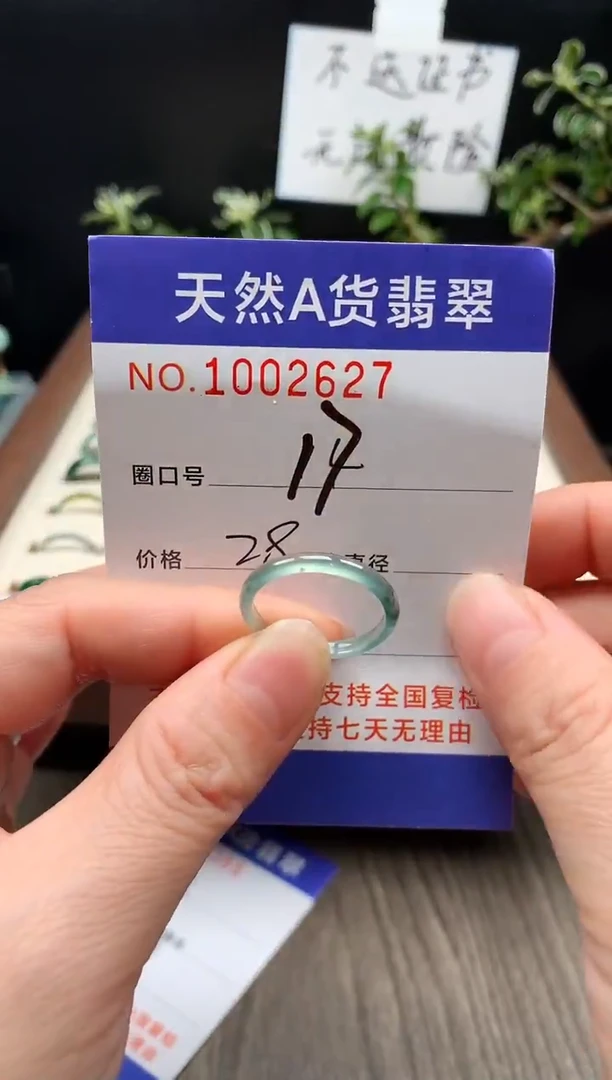 未镶嵌戒指翡翠17#