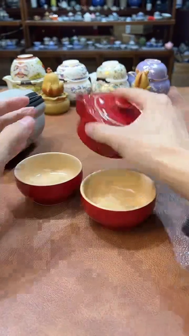 真的很便宜会开片的旅行茶具