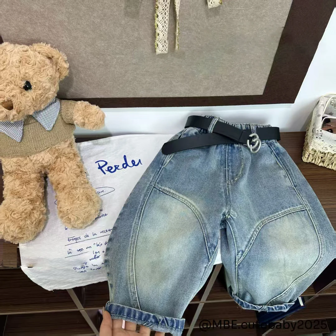 春秋新款男女童休闲牛子裤子洋气时尚款