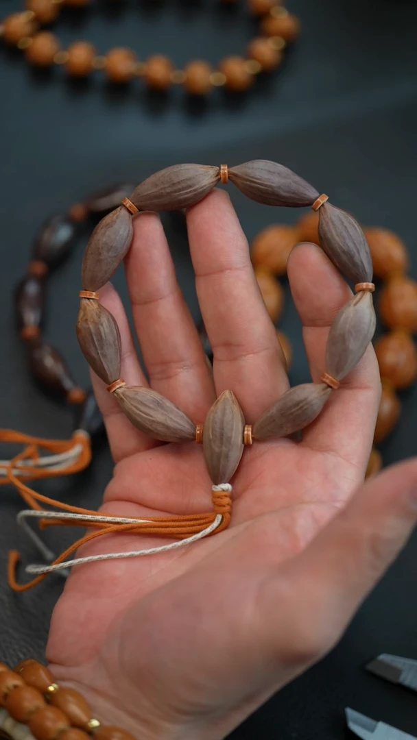 手串/手链橄榄核紫核紫肉  原皮 四花