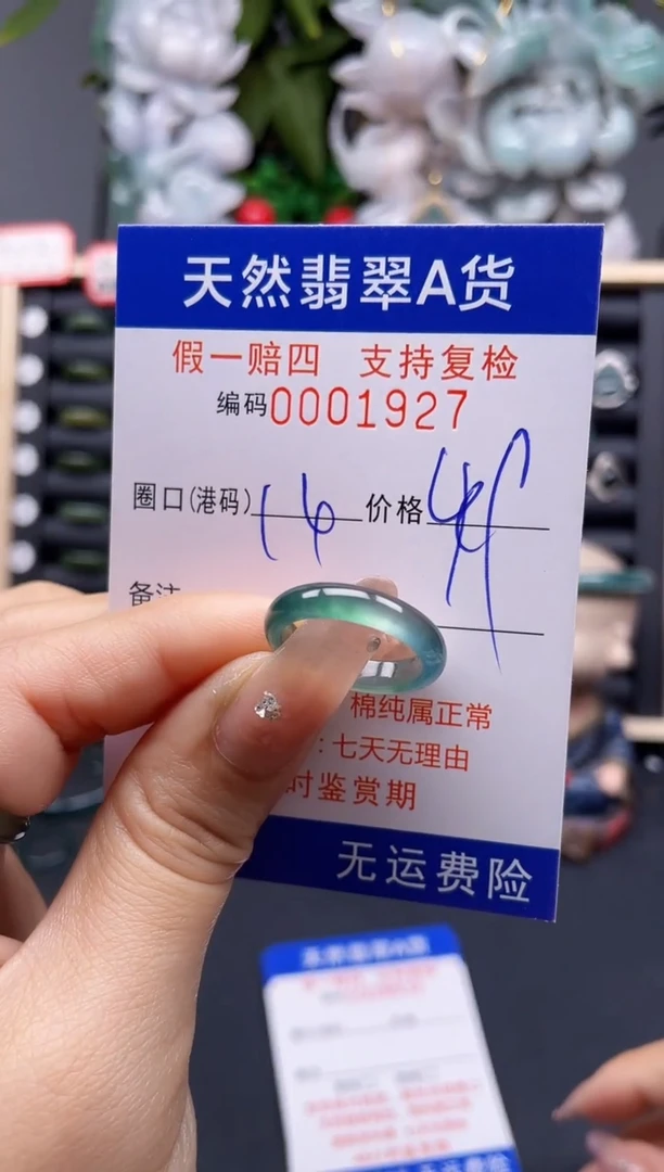 翡翠戒指未镶嵌14*1927