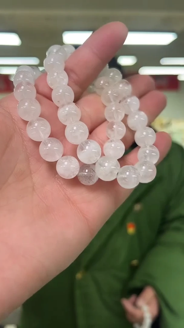 【闪购商品】水晶手链未镶嵌天然白幽灵手串多样性发一10mm