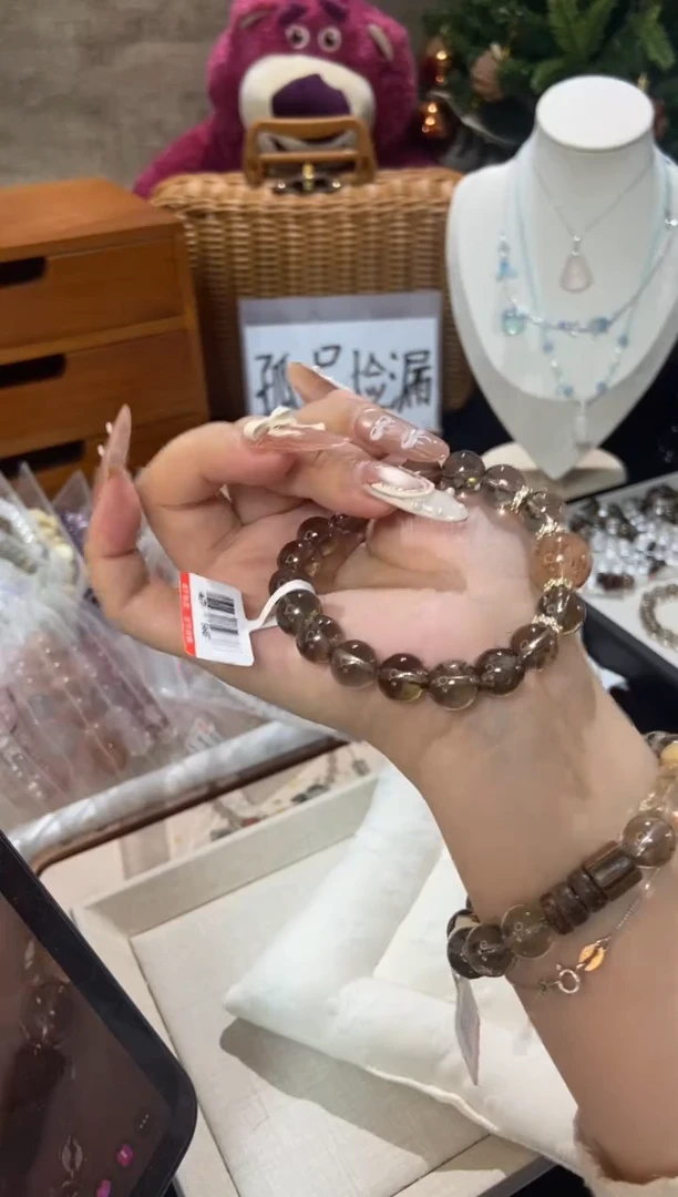 水晶手串未镶嵌孤品捡漏均匀瑕疵介意勿拍