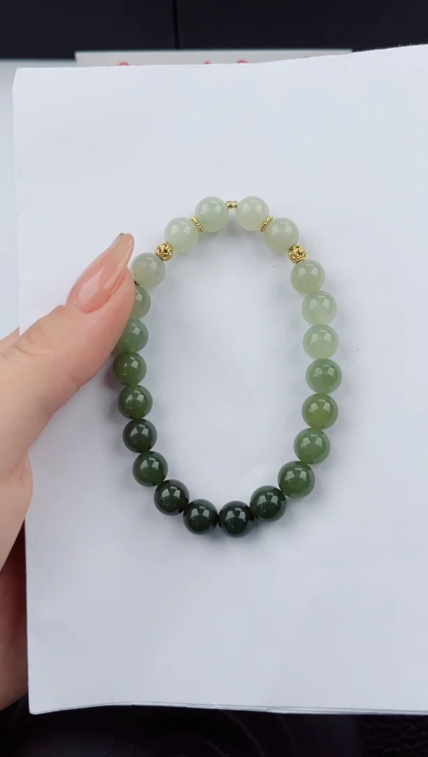 手串未镶嵌和田玉555岚钻微色差T