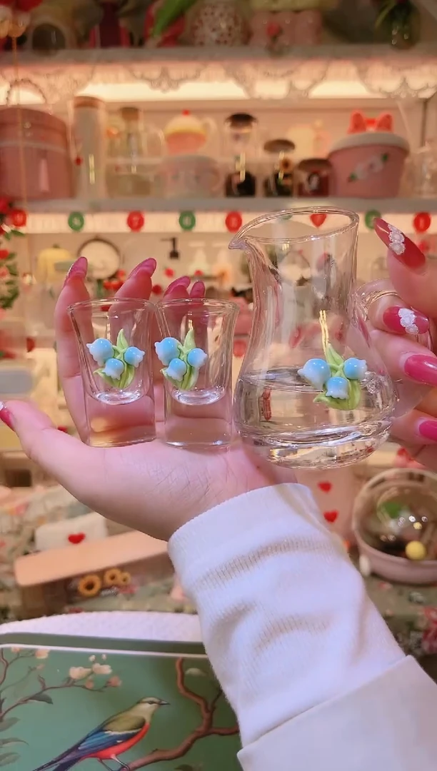 铃兰花酒具套装——手工制作品质好！