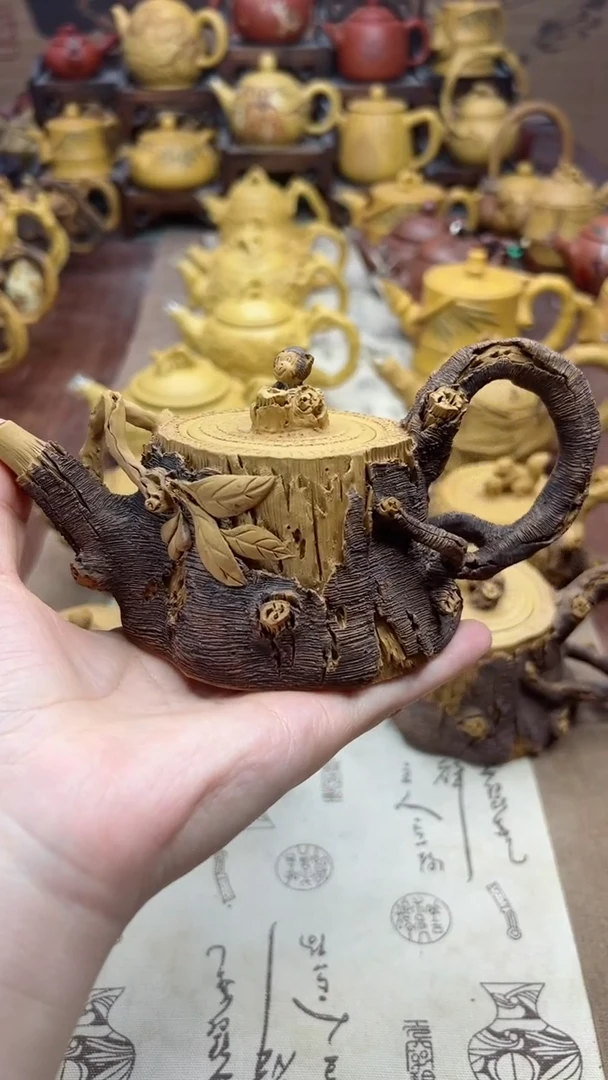 【闪购商品】紫砂壶猴子树桩壶