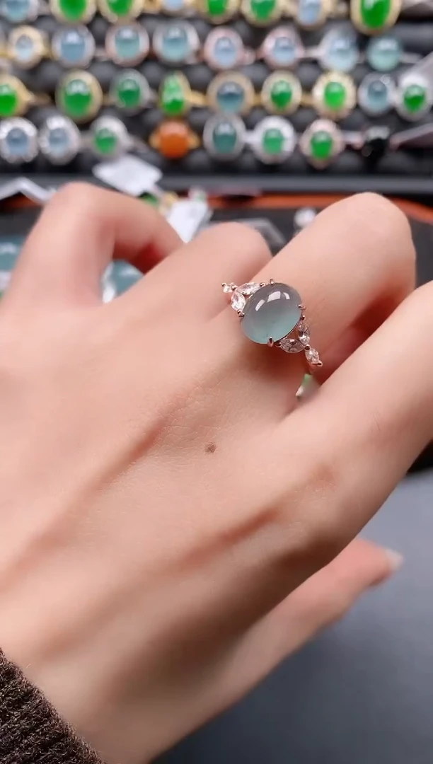 银S925镶嵌戒指翡翠11111