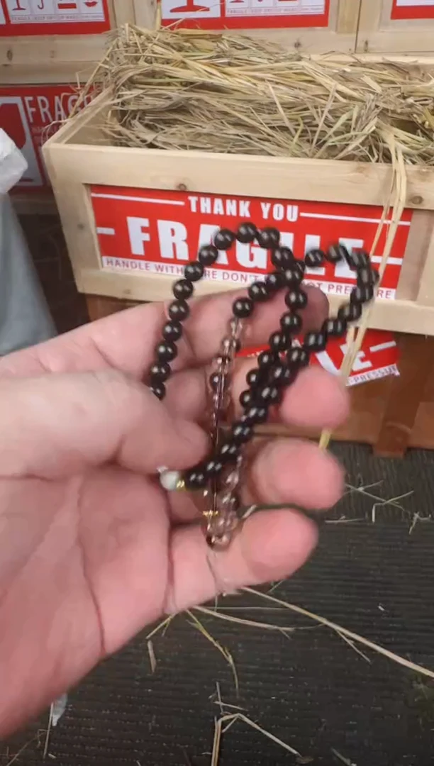 菩提根/象牙果手串双拼黑檀