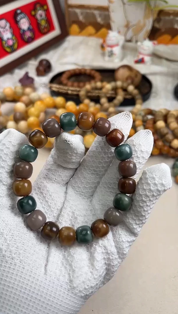 手串菩提根/象牙果a649卡13 水磨微瑕