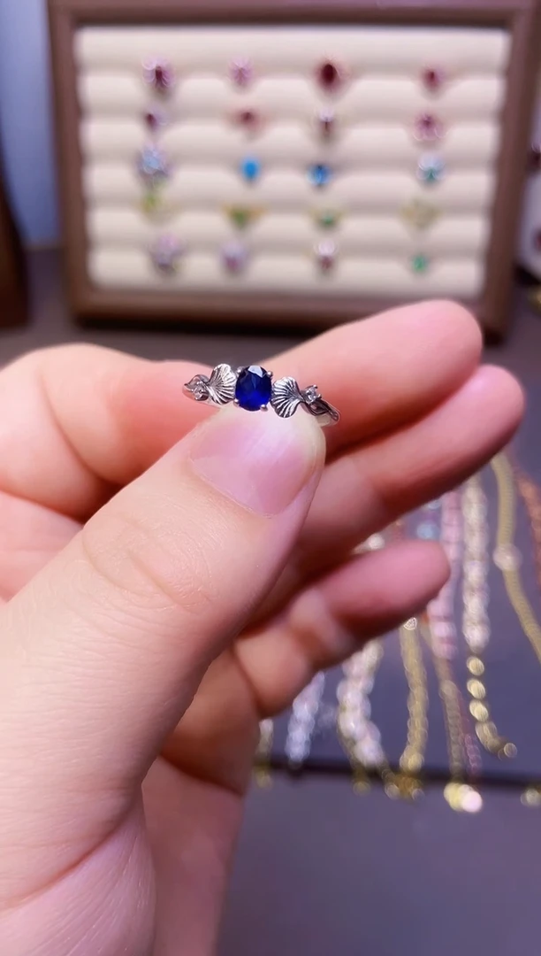 【闪购商品】蓝宝石戒指银S925镶嵌1