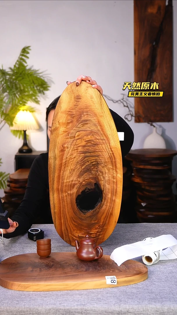 木北美黑胡桃原木.干裂疤结不属于商品质量问题完美主义者慎拍