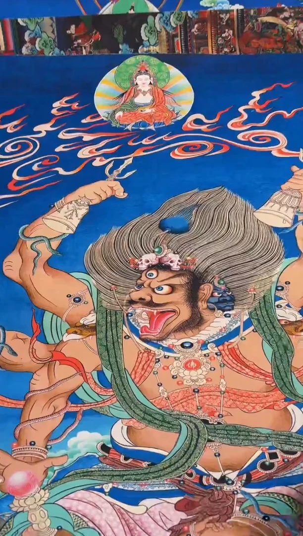 装裱画精品手绘唐卡链接--A162