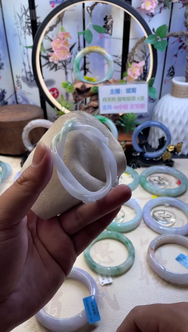 未镶嵌手镯翡翠正圈55