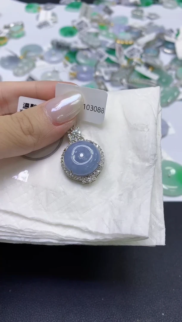 颈饰未镶嵌翡翠天然缅甸翡翠A货百元以上9元证书费自理