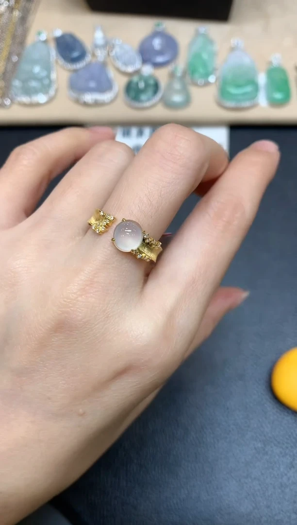 【闪购商品】翡翠戒指18K金镶嵌【无服务费