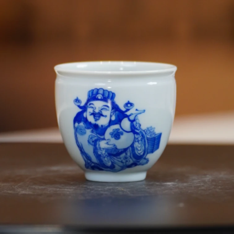 【樊匠造器】国风青花手握杯（福杯）