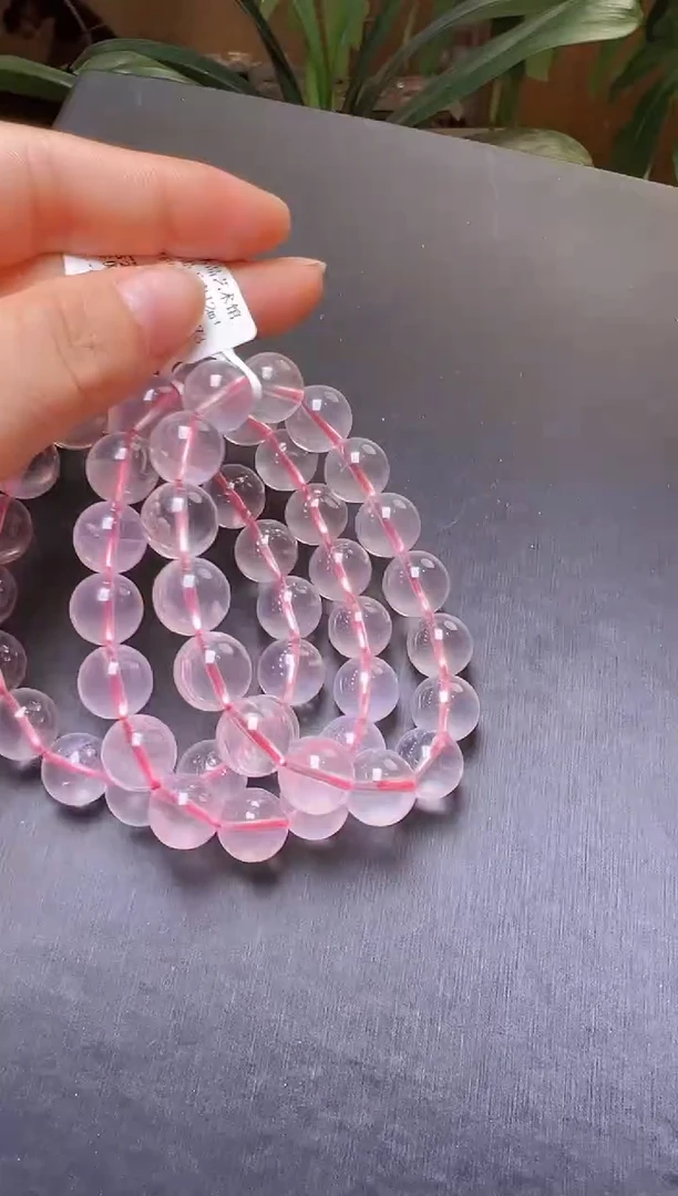水晶手串未镶嵌粉水晶手串12m+ M55230 多样性发一