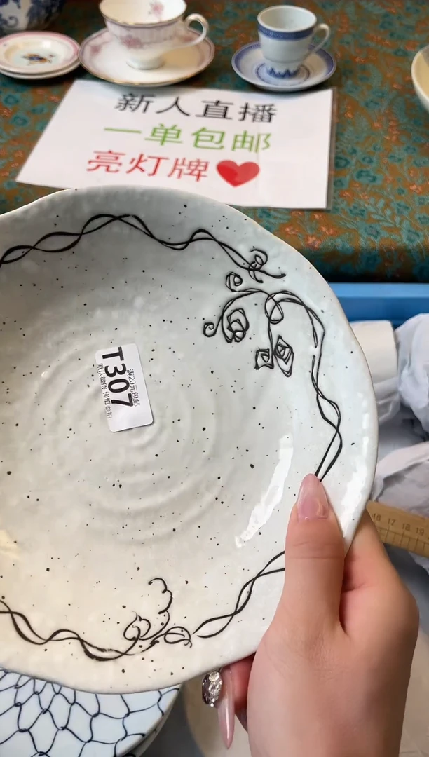 瓷片不**雨瓷器瓷器T307