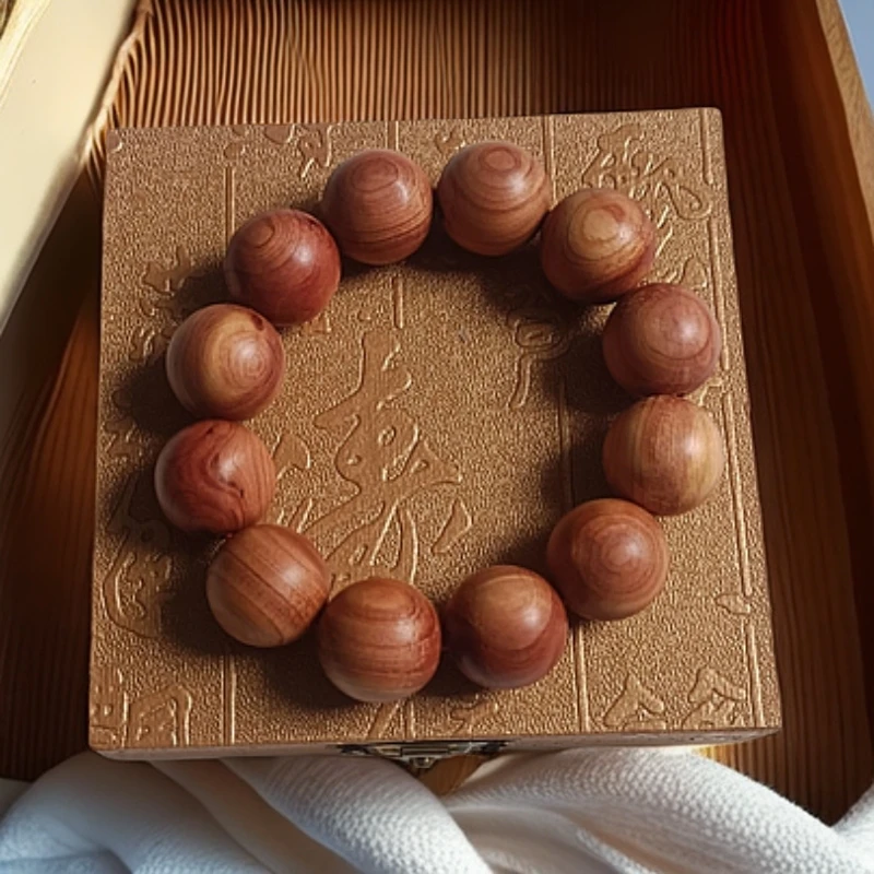 非金属木质手链 原色盘玩包浆男女款红柏木饰品手工新中式首饰