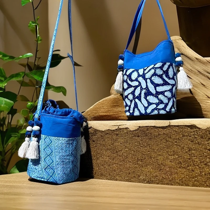 泰国手工设计款个性时尚户外运动小众百搭桶包夏季圆筒斜挎包肩包