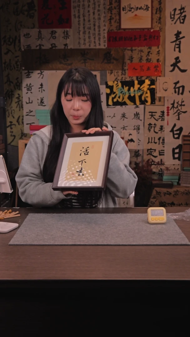 【闪购商品】国画662 活下去 10 寸 手 写