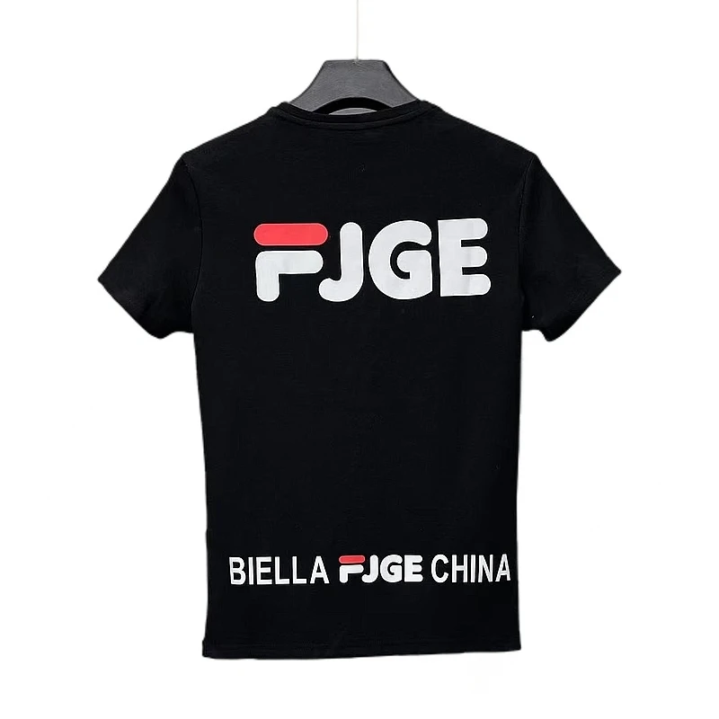 FJGE时尚百搭情侣短袖T恤2023时尚都市运动休闲圆领印花短T恤—931