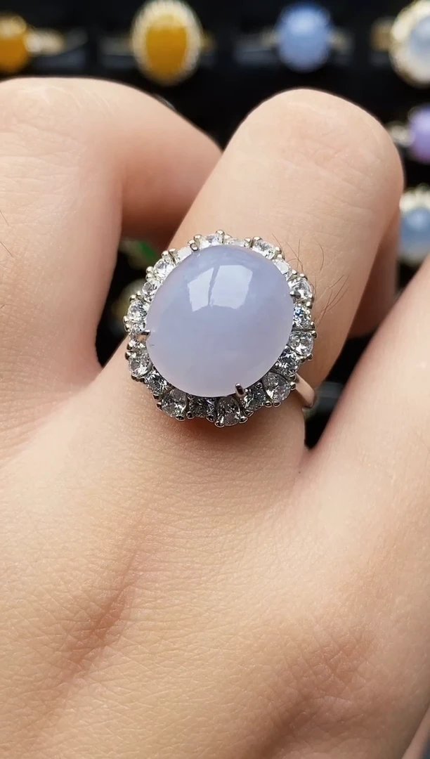 银S925镶嵌戒指翡翠7262