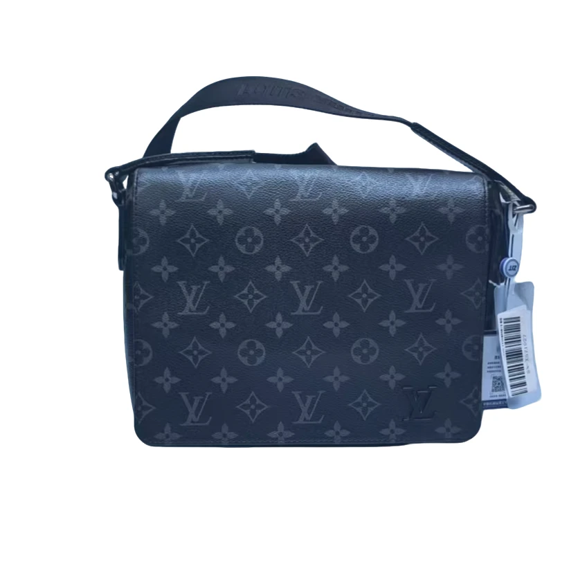 99新 LouisVuitton/路易威登 LV黑老花小号翻盖邮差包芯片（775）