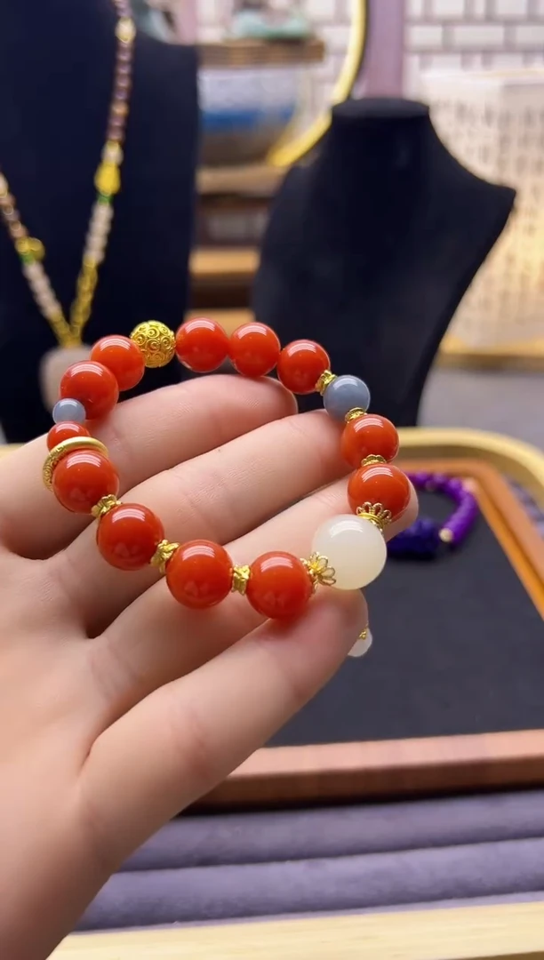 【闪购商品】翡翠手链14K金镶嵌S160