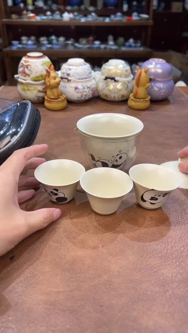 真的很便宜会开片的旅行茶具