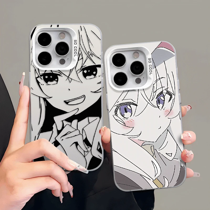 伊蕾娜二次元手机壳适用于苹果15华为oppo荣耀小米vivo红米镭射硬