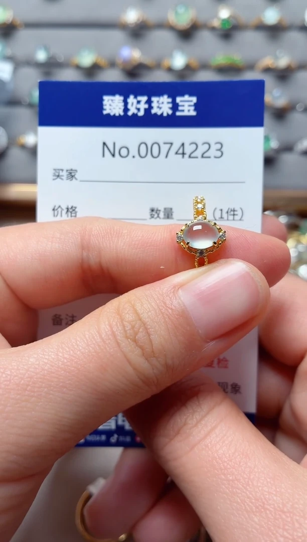 银S925镶嵌戒指翡翠1